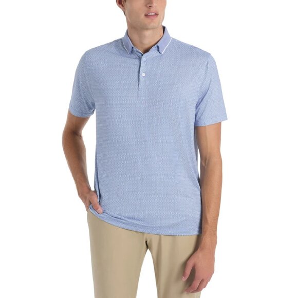 Hickey Freeman Men’s Soft Stretch Performance Polo Shirt Blue, Size Medium (New) - Picture 1 of 12